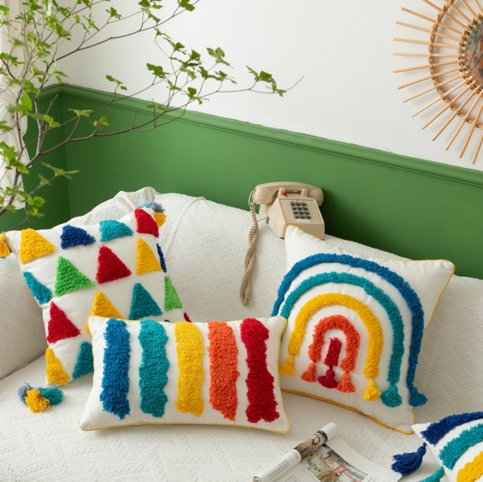 91家纺网 家纺一手货源 找家纺 （总）918拾朵家居 2021新款摩洛哥凡簇绒抱枕卡马拉