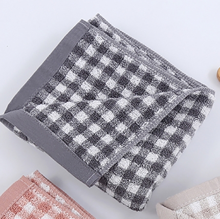 91家纺网 家纺一手货源 找家纺 【小格纹毛巾】日式无印全棉良品格纹毛巾毛圈柔软浴室简约格子