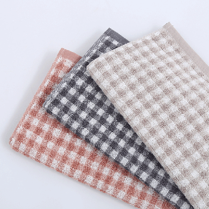 91家纺网 家纺一手货源 找家纺 【小格纹浴巾】日式无印浴巾全棉良品格纹毛圈柔软浴巾浴室简约格