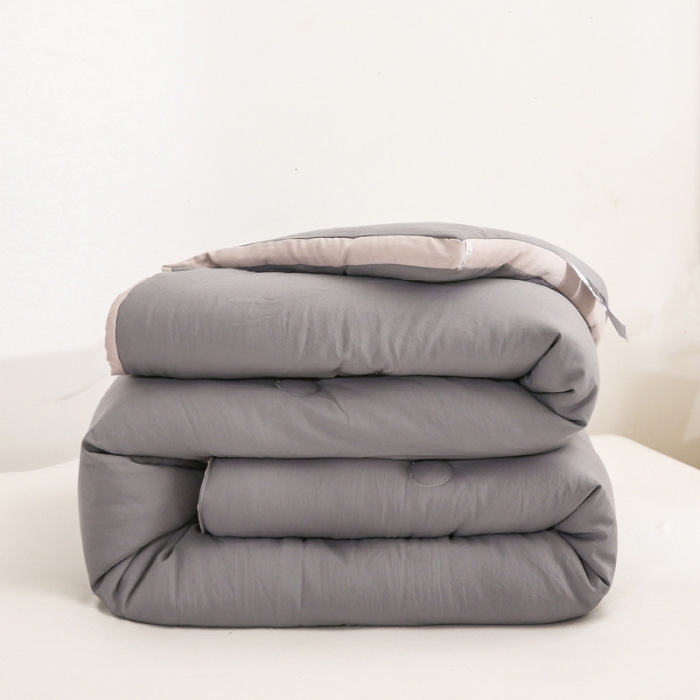 91家纺网 家纺一手货源 找家纺 森林人 2022新款水洗棉立体冬被春秋被子空调被芯立体-深灰