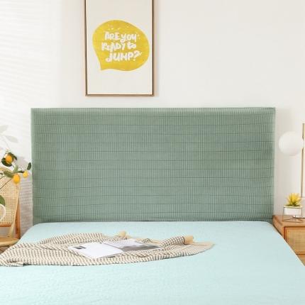 91家纺网 家纺一手货源 找家纺 千彤沙发垫 2021新款休闲格调款床头罩 豆绿