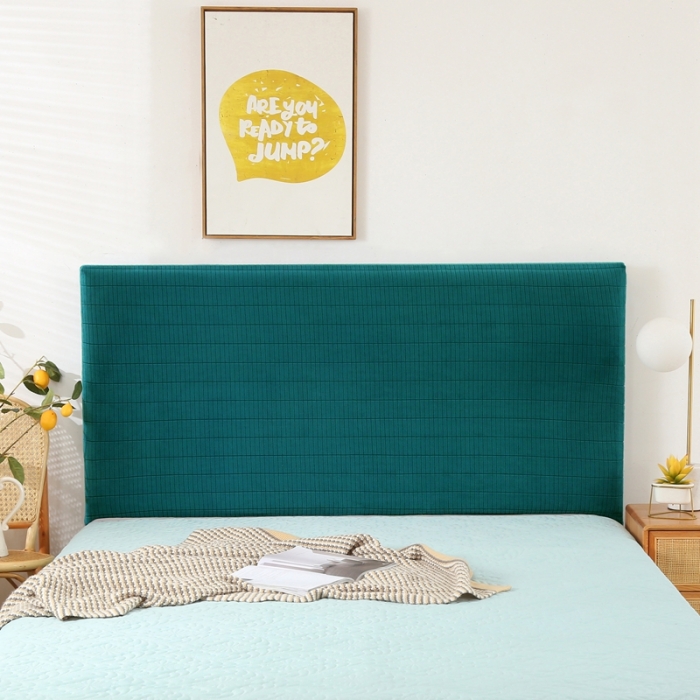 91家纺网 家纺一手货源 找家纺 千彤沙发垫 2021新款休闲格调款床头罩 翠绿