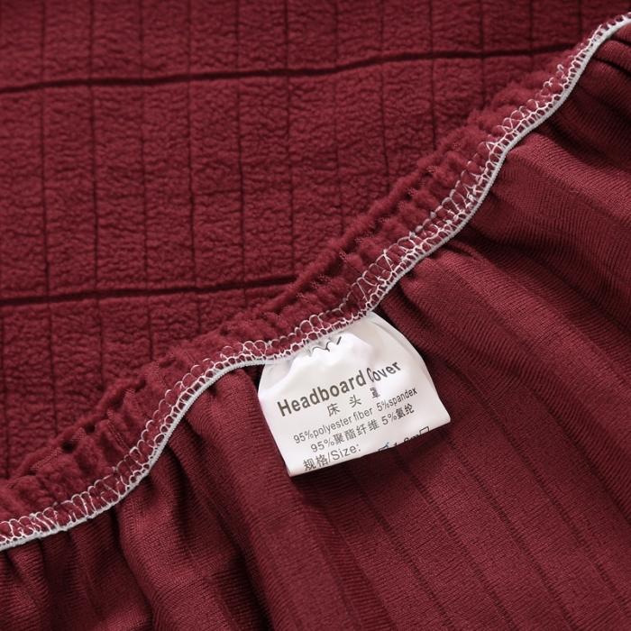 91家纺网 家纺一手货源 找家纺 千彤沙发垫 2021新款休闲格调款床头罩 酒红