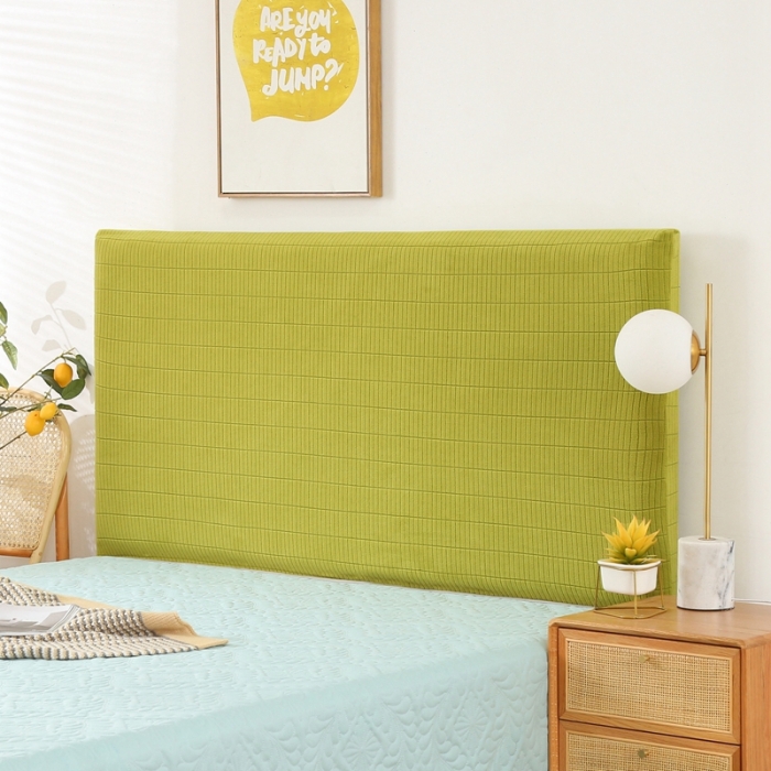 91家纺网 家纺一手货源 找家纺 千彤沙发垫 2021新款休闲格调款床头罩 亮绿