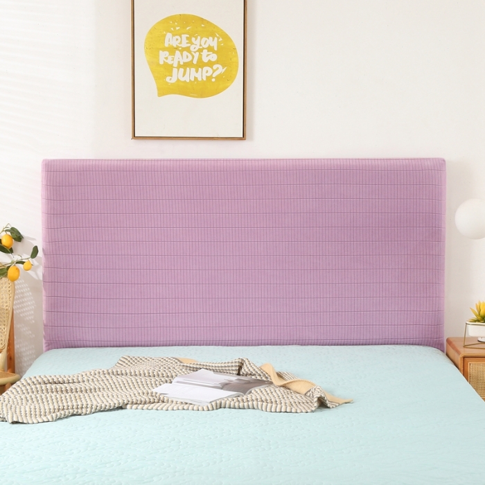 91家纺网 家纺一手货源 找家纺 千彤沙发垫 2021新款休闲格调款床头罩 紫色