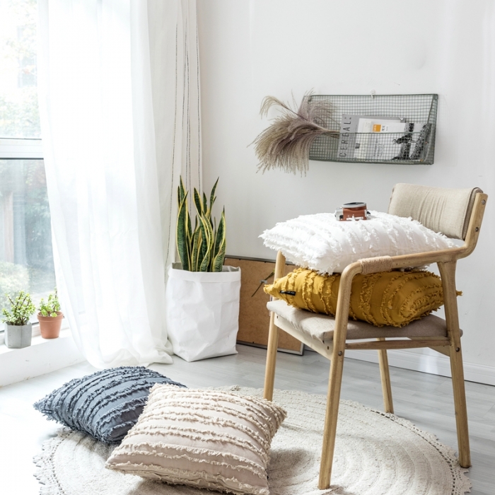 91家纺网 家纺一手货源 找家纺 （总）918拾朵家居 2021新款棉麻提花抱枕贝丽尔