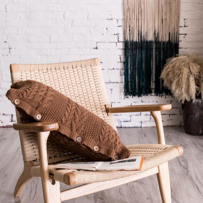 91家纺网 家纺一手货源 找家纺 918拾朵家居 2021新款粗针麻花长腰枕