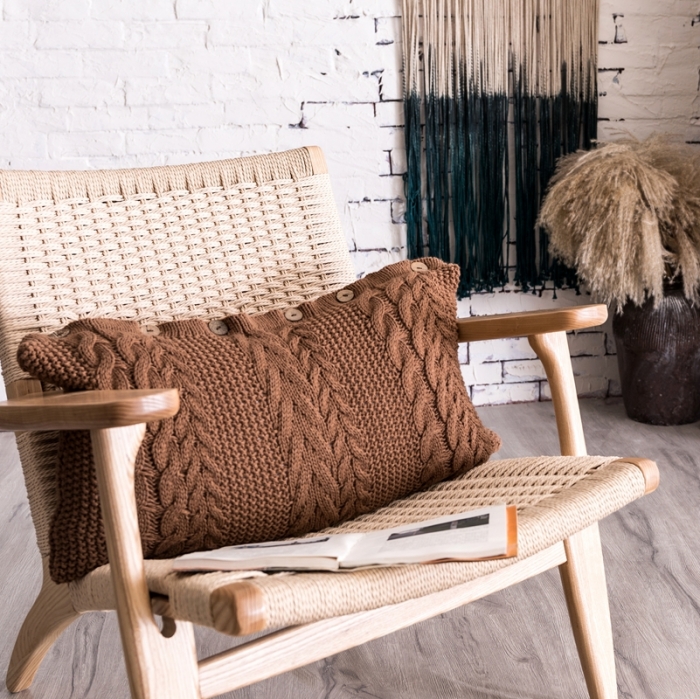 91家纺网 家纺一手货源 找家纺 918拾朵家居 2021新款粗针麻花长腰枕