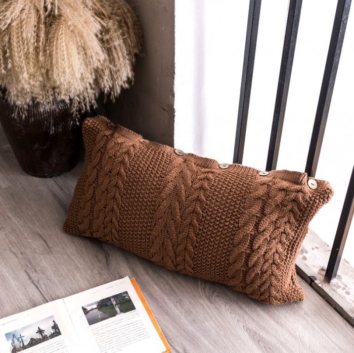 91家纺网 家纺一手货源 找家纺 918拾朵家居 2021新款粗针麻花长腰枕