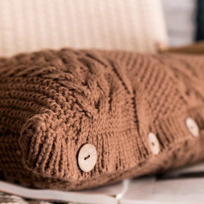 91家纺网 家纺一手货源 找家纺 918拾朵家居 2021新款粗针麻花长腰枕