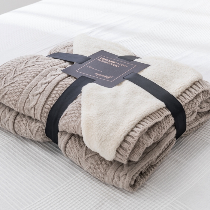 91家纺网 家纺一手货源 找家纺 918拾朵家居 2021新款公主风加绒毯 高级灰