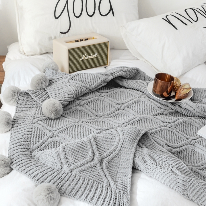 91家纺网 家纺一手货源 找家纺 （总）918拾朵家居 2021新款雪尼尔球球毯