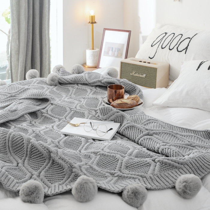 91家纺网 家纺一手货源 找家纺 （总）918拾朵家居 2021新款雪尼尔球球毯