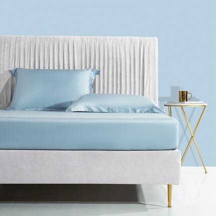 91家纺网 家纺一手货源 找家纺 小米笠 2021新款60支长绒棉纯色床笠三件套床盖床单可定制四季款 空间蓝