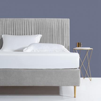 91家纺网 家纺一手货源 找家纺 小米笠 2021新款60支长绒棉纯色床笠三件套床盖床单可定制四季款 珍珠白