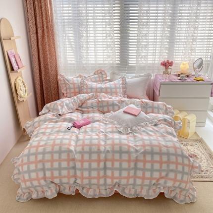 91家纺网 家纺一手货源 找家纺 （总）雅居纺 2022新款全棉韩版花边四件套