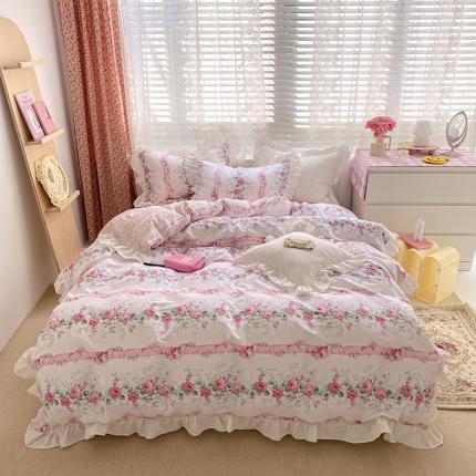 雅居纺 2022新款全棉韩版花边四件套 芳香