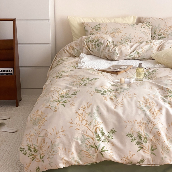 91家纺网 家纺一手货源 找家纺 窝米 2021新款夏季新品13370全棉活性印花四件套 初恋