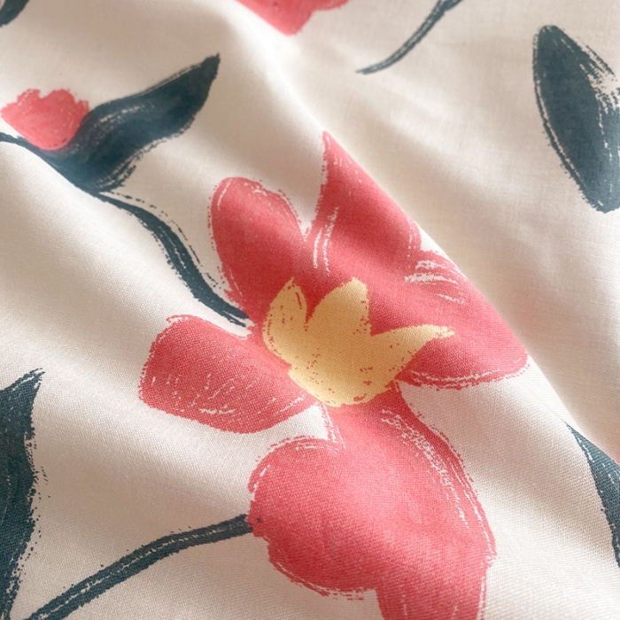 91家纺网 家纺一手货源 找家纺 窝米 2021新款夏季新品13370全棉活性印花四件套 花韵