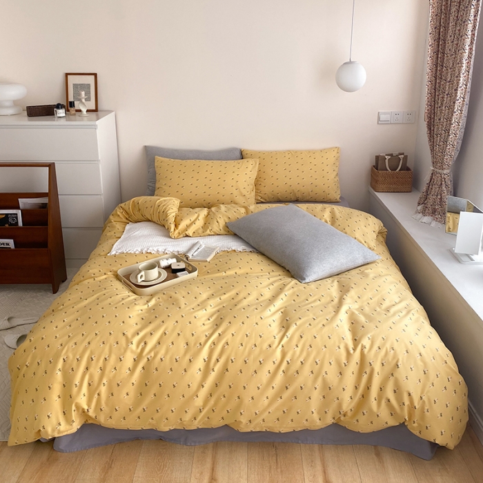 91家纺网 家纺一手货源 找家纺 窝米 2021新款夏季新品13370全棉活性印花四件套 赛琳