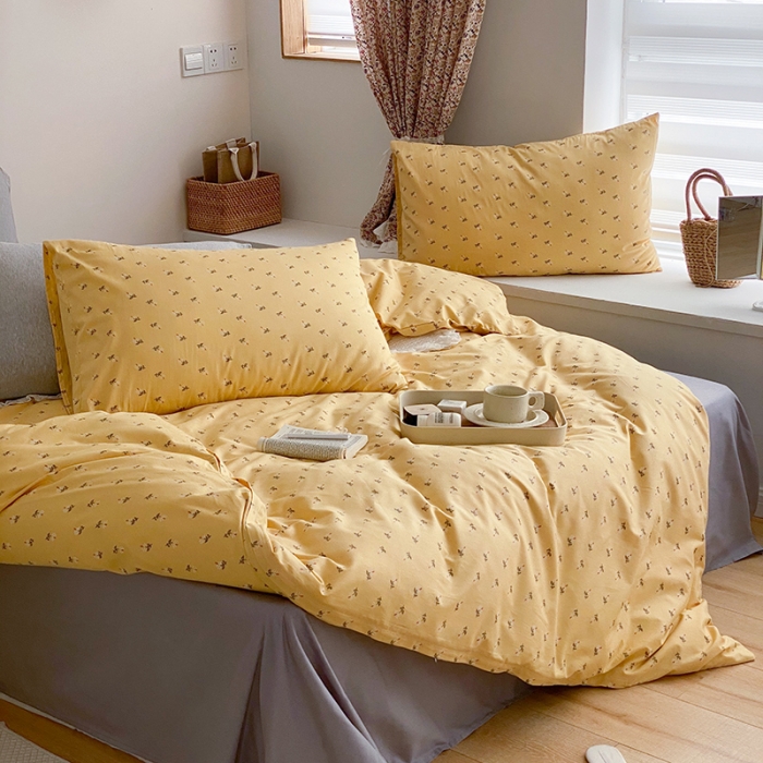 91家纺网 家纺一手货源 找家纺 窝米 2021新款夏季新品13370全棉活性印花四件套 赛琳