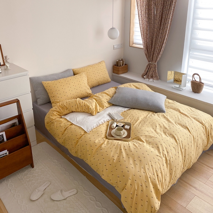 91家纺网 家纺一手货源 找家纺 窝米 2021新款夏季新品13370全棉活性印花四件套 赛琳