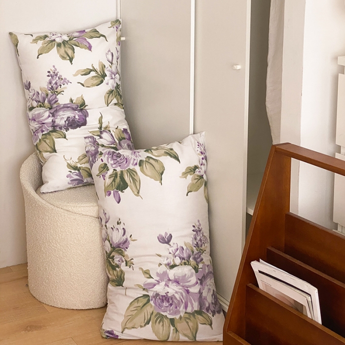 91家纺网 家纺一手货源 找家纺 窝米 2021新款夏季新品13370全棉活性印花四件套 紫苏