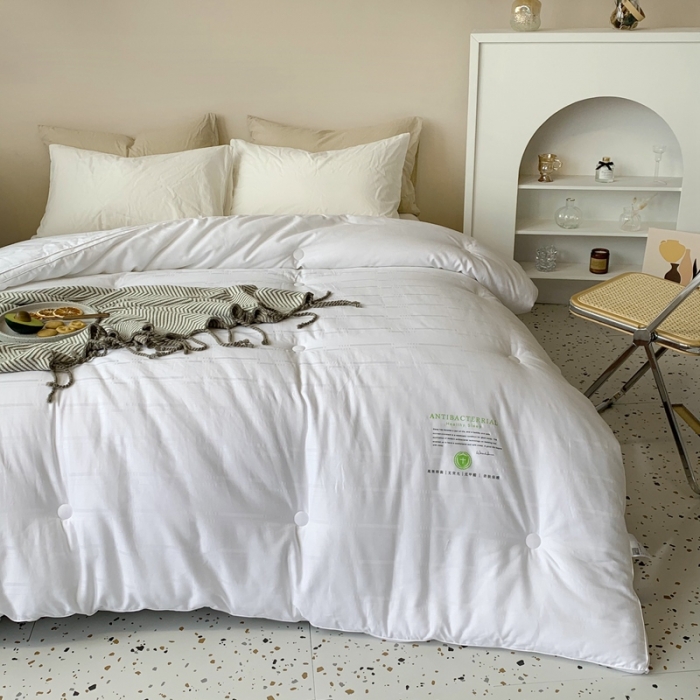 91家纺网 家纺一手货源 找家纺 榻尚 2021新款全棉贡缎提花抗菌亲肤被冬被春秋被