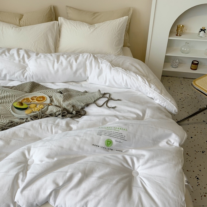 91家纺网 家纺一手货源 找家纺 榻尚 2021新款全棉贡缎提花抗菌亲肤被冬被春秋被