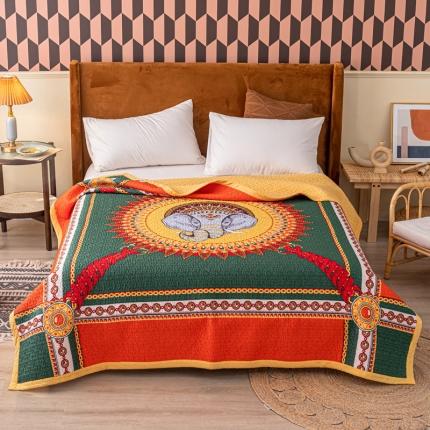 91家纺网 家纺一手货源 找家纺 （总）卡奥家纺 2021新款异域风纯棉盖被床盖夏被