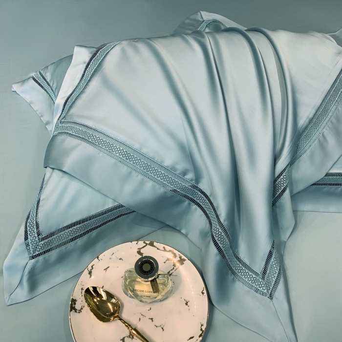 91家纺网 家纺一手货源 找家纺 榻尚 纯色奥地利天丝四件套天丝夏被四件套 夏绿