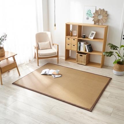 91家纺网 家纺一手货源 找家纺 北辰 2021新款藤编地垫 春意盎然C