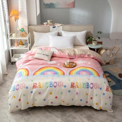绵庭 2021新款全棉12868单被套 彩虹弯弯