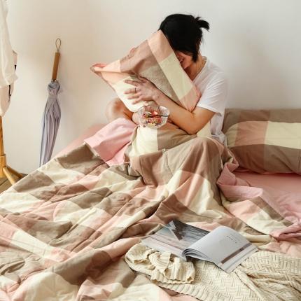 91家纺网 家纺一手货源 找家纺 （总）安莱生活 2023新款-全棉水洗棉色织水洗夏被