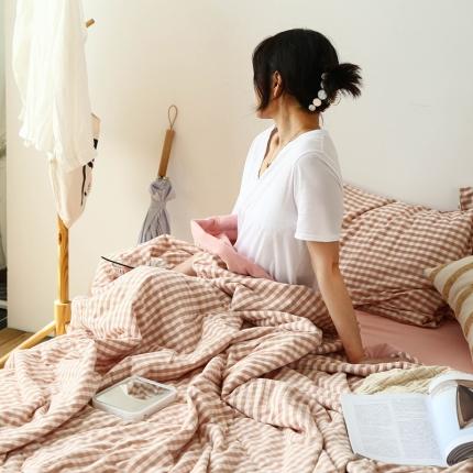 91家纺网 家纺一手货源 找家纺 （总）安莱生活 2023新款-全棉水洗棉色织水洗夏被