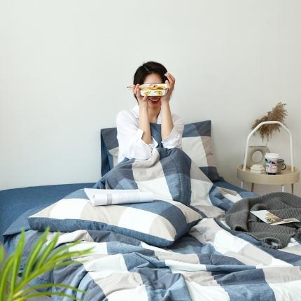 91家纺网 家纺一手货源 找家纺 （总）安莱生活 2023新款-全棉水洗棉色织水洗夏被