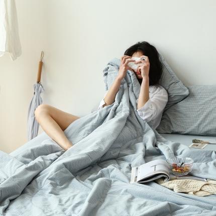 91家纺网 家纺一手货源 找家纺 （总）安莱生活 2023新款-全棉水洗棉色织水洗夏被