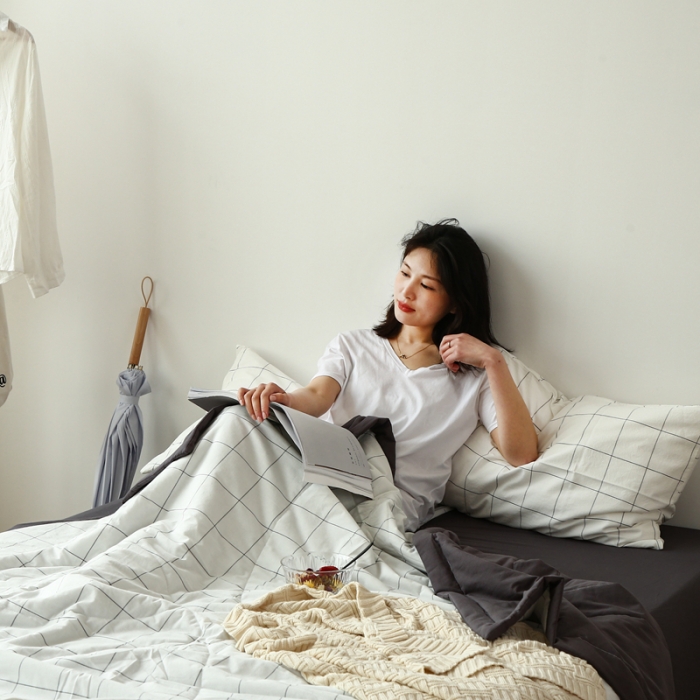 91家纺网 家纺一手货源 找家纺 （总）安莱生活 2023新款-全棉水洗棉色织水洗夏被