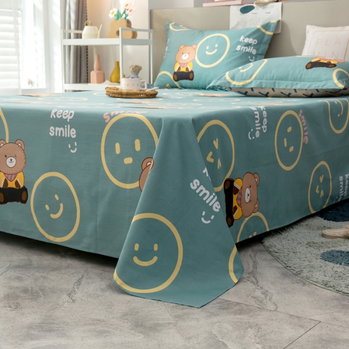 91家纺网 家纺一手货源 找家纺 绵庭 2021新款全棉12868单床单 果粒熊