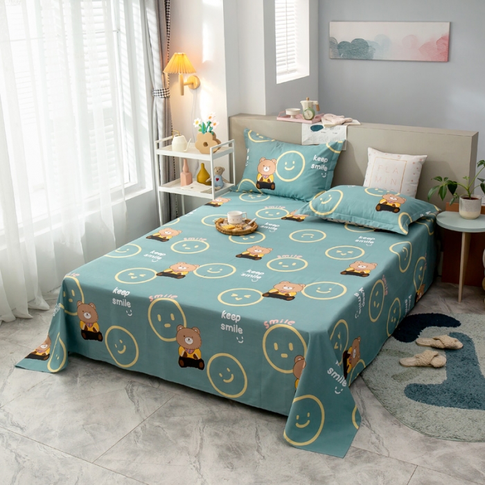 91家纺网 家纺一手货源 找家纺 绵庭 2021新款全棉12868单床单 果粒熊