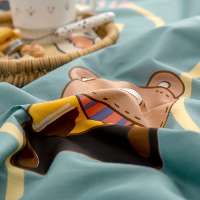 91家纺网 家纺一手货源 找家纺 绵庭 2021新款全棉12868单床单 果粒熊