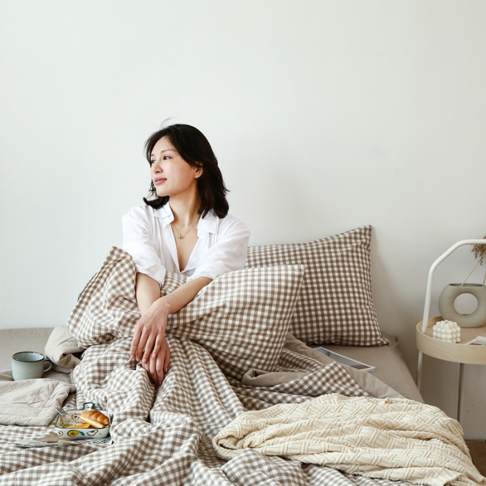 91家纺网 家纺一手货源 找家纺 安莱生活 2021新款夏被系列 米小格