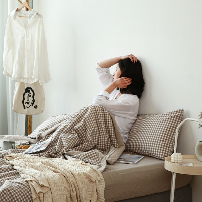 91家纺网 家纺一手货源 找家纺 安莱生活 2021新款夏被系列 米小格