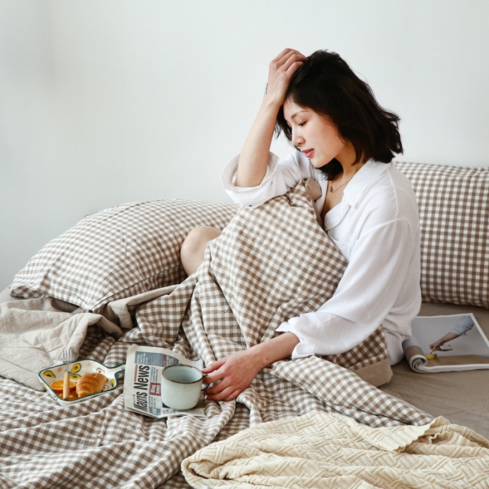 91家纺网 家纺一手货源 找家纺 安莱生活 2021新款夏被系列 米小格