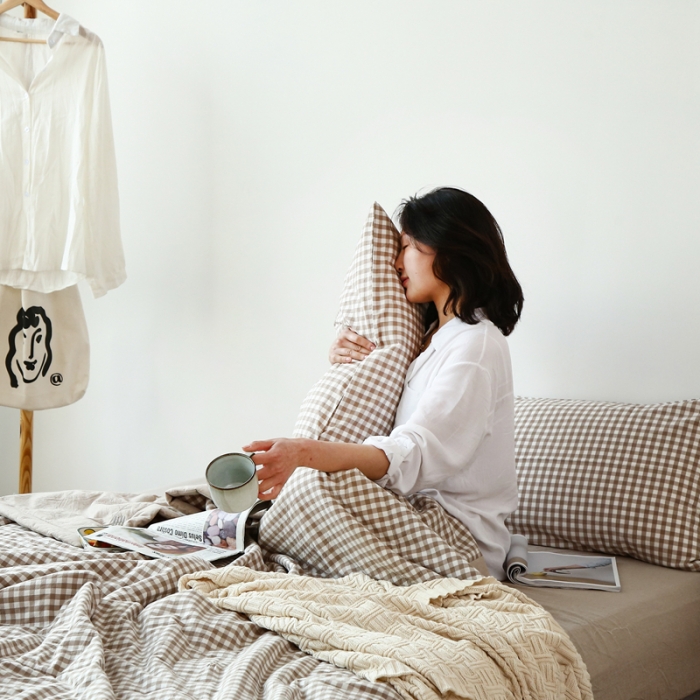 91家纺网 家纺一手货源 找家纺 安莱生活 2021新款夏被系列 米小格