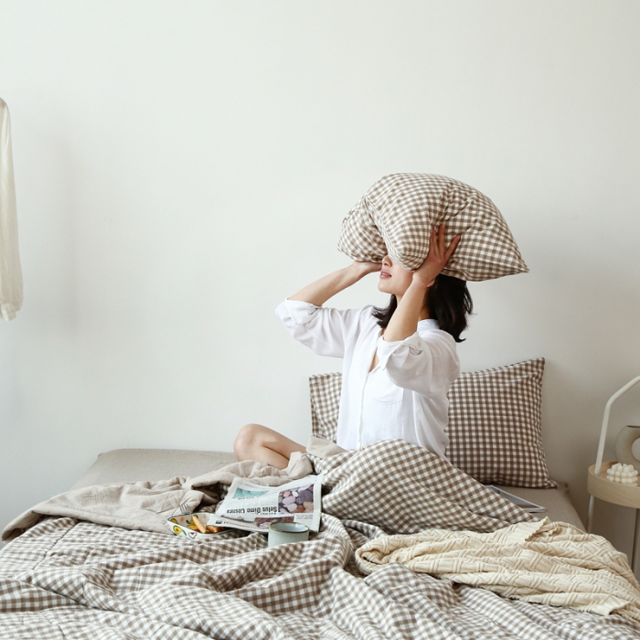 91家纺网 家纺一手货源 找家纺 安莱生活 2021新款夏被系列 米小格