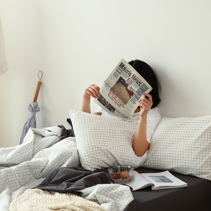 91家纺网 家纺一手货源 找家纺 安莱生活 2021新款夏被系列 小白格