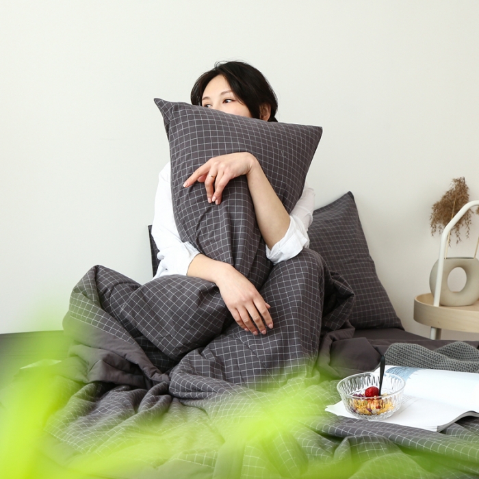 91家纺网 家纺一手货源 找家纺 安莱生活 2021新款夏被系列 小灰格