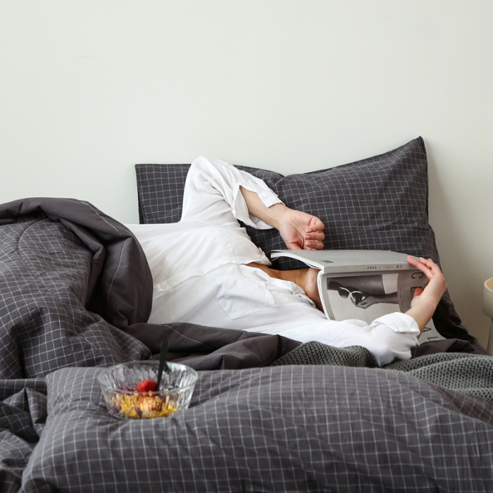 91家纺网 家纺一手货源 找家纺 安莱生活 2021新款夏被系列 小灰格