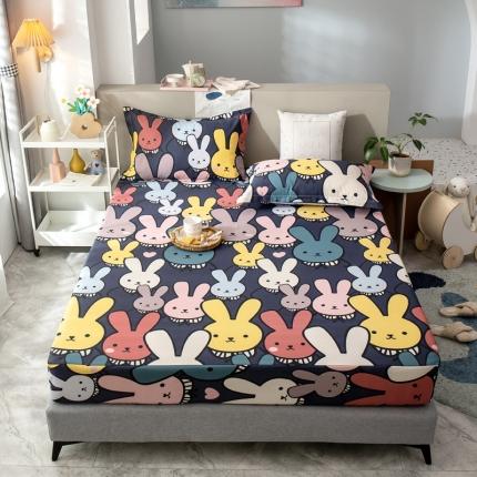 91家纺网 家纺一手货源 找家纺 绵庭 2021新款全棉12868单床笠 酷仔兔